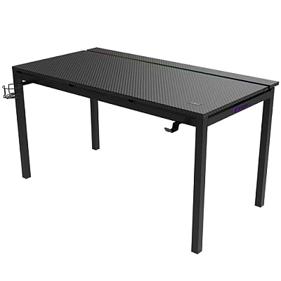 שולחן גיימינג מקצועי Scorpius DESKPRO-LS140 – רוחב 140 ס״מ עם תאורת ARGB במגע