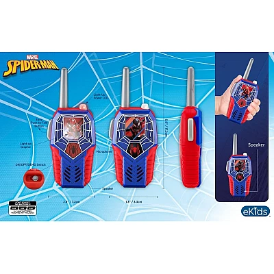 ווקי טוקי לילדים בעיצוב Spider-Man עם תאורה – זוג מכשירים