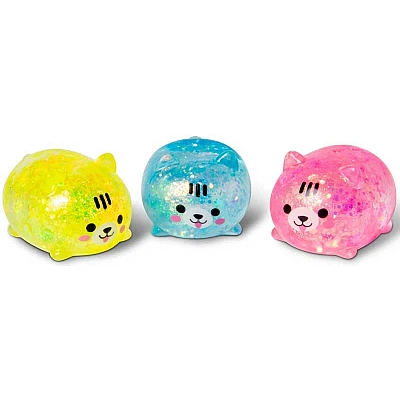 SCRUNCHEMS Sugar Diddy Kitties שלישיית חתולי סקווישי מנצנצים וחמודים