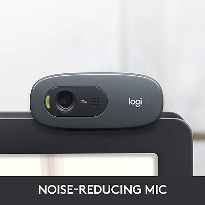 מצלמת אינטרנט Logitech HD C270 עם מיקרופונים סטריאו ותריס פרטיות מצלמת אינטרנט Logitech HD C270 עם מיקרופונים סטריאו ותריס פרטיות