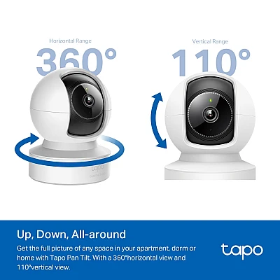 TP-Link Tapo C222 מצלמת אבטחה חכמה Wi-Fi 4MP Pan/Tilt AI