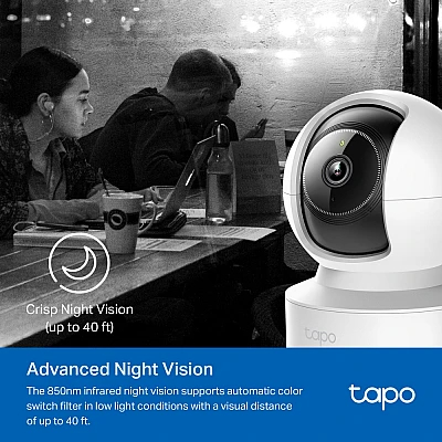 TP-Link Tapo C222 מצלמת אבטחה חכמה Wi-Fi 4MP Pan/Tilt AI