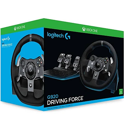 הגה מרוצים + דוושות Logitech G920 Driving Force לקונסולות Xbox Series X|S,Xbox One ו- PC