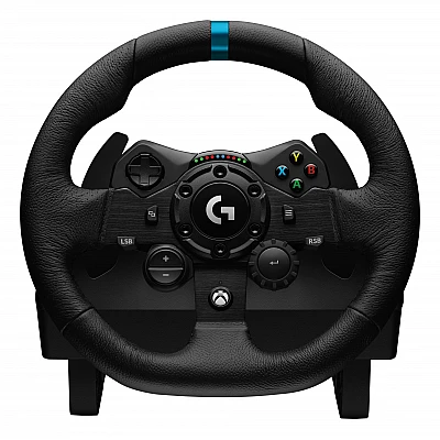 הגה מרוצים + דוושות + ידית הילוכים Logitech G923 לקונסולות Xbox Series X|S,Xbox One ו- PC