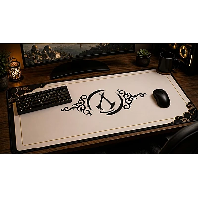 משטח גיימינג XXL Assassin’s Creed Shadows לעכבר ולמקלדת 90×40 ס״מ מבית Lexip