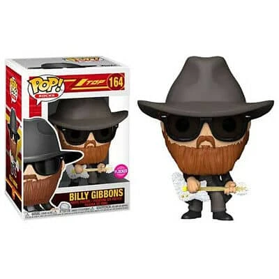 Funko Pop | בובת פופ: Rocks: ZZ Top Dusty Hill (Flocked)