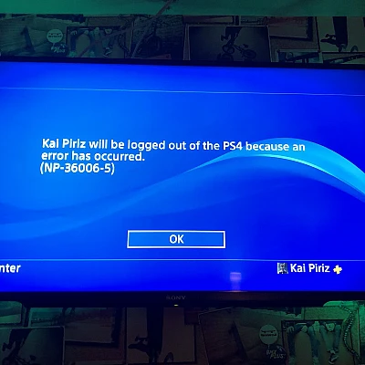תיקון פלייסטיישן 4 קוד שגיאה ERROR 36006-5
