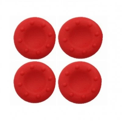 מגני סטיקים מסיליקון לשני שלטים PS4 - PS3 - XBOX 360 - XBOX ONE Silicone Thumb Grips בצבע אדום
