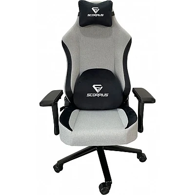 מושב גיימינג בד Scorpius דגם Performance צבע שחור אפור בהיר מושב גיימינג בד Scorpius דגם Performance צבע שחור אפור בהיר
