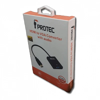 Protec | מתאם DM155 HDMI to VGA + Audio Protec | מתאם DM155 HDMI to VGA + Audio