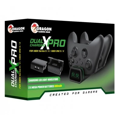 Dragon Dual Charger Station Black - מטען כפול לשני שלטים בצבע שחור