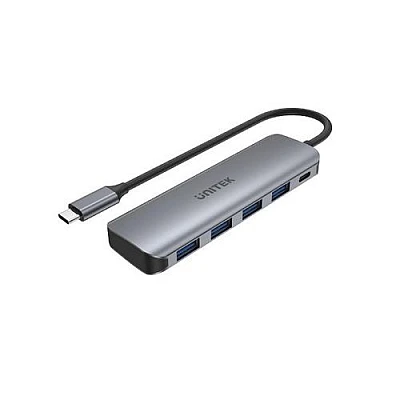 Unitek - מתאם uHUB P5+ 5-in-1 USB-C Hub עם 100W Power Type C Delivery Unitek - מתאם uHUB P5+ 5-in-1 USB-C Hub עם 100W Power Type C Delivery
