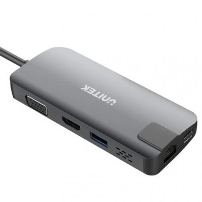 UNITEK רכזת/דוקינג USB-C רב-יציאות עם Power Delivery (Y-DK09016)