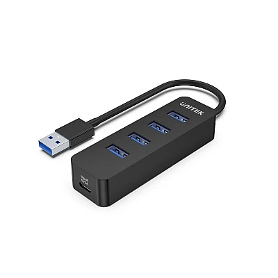Unitek - מפצל 4 פורט איכותי USB 3.0 Hub ו USB-H1117A Unitek - מפצל 4 פורט איכותי USB 3.0 Hub ו USB-H1117A