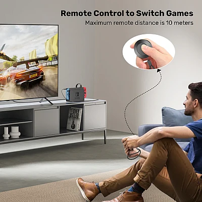 UNITEK קורא כרטיסי משחק 4-ב-1 עם שלט – ל-Nintendo Switch / Switch OLED (G1002E01)