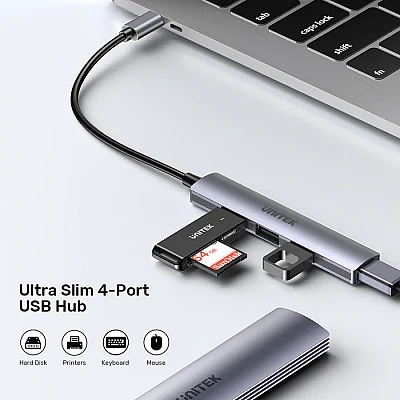 UNITEK רכזת USB-C 4-ב-1 (H1208B) – 5Gbps