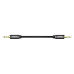 UNITEK כבל אודיו 3.5 מ״מ זכר↔זכר (Y-C926ABK) – 1 מ׳, מצופה זהב, שחור