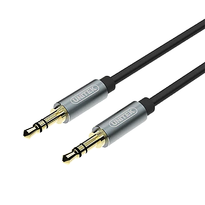 UNITEK כבל אודיו 3.5 מ״מ זכר↔זכר (Y-C926ABK) – 1 מ׳, מצופה זהב, שחור UNITEK כבל אודיו 3.5 מ״מ זכר↔זכר (Y-C926ABK) – 1 מ׳, מצופה זהב, שחור