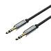 UNITEK כבל אודיו 3.5 מ״מ זכר↔זכר (Y-C926ABK) – 1 מ׳, מצופה זהב, שחור