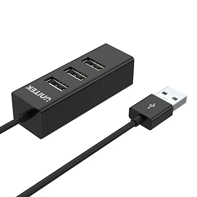 UNITEK רכזת USB 2.0 עם 4 יציאות (Y-2140) – כבל 80 ס״מ, שחור