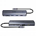 UNITEK uHUB 9-ב-1 ל-USB-C עם תצוגה כפולה, קוראי כרטיסים, PD 100W ורשת Gigabit (D1113A) UNITEK uHUB 9-ב-1 ל-USB-C עם תצוגה כפולה, קוראי כרטיסים, PD 100W ורשת Gigabit (D1113A)