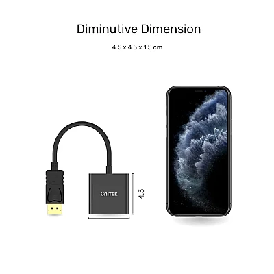 מתאם DisplayPort ל-VGA (נקבה) – UNITEK Y-5118E
