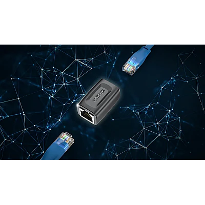 UNITEK מצמד RJ45 (Gigabit Cat6) – שחור (A1026BK)