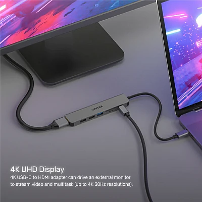 uHUB S7+ – מפצל USB-C 7-ב-1 עם HDMI 4K ו-PD 100W (UNITEK H1118A) uHUB S7+ – מפצל USB-C 7-ב-1 עם HDMI 4K ו-PD 100W (UNITEK H1118A)