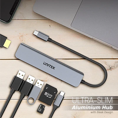 uHUB S7+ – מפצל USB-C 7-ב-1 עם HDMI 4K ו-PD 100W (UNITEK H1118A) uHUB S7+ – מפצל USB-C 7-ב-1 עם HDMI 4K ו-PD 100W (UNITEK H1118A)