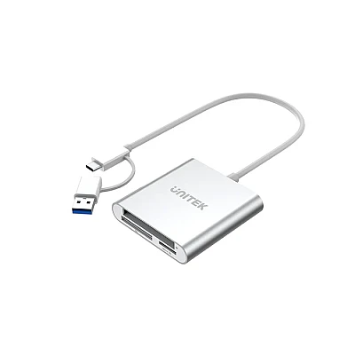 UNITEK קורא כרטיסים USB 3.0 – 3 חריצים + מתאם USB-C (Y-9313D) UNITEK קורא כרטיסים USB 3.0 – 3 חריצים + מתאם USB-C (Y-9313D)