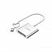 UNITEK קורא כרטיסים USB 3.0 – 3 חריצים + מתאם USB-C (Y-9313D)