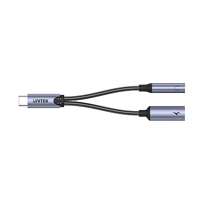 UNITEK מתאם USB-C ל-3.5 מ״מ + טעינה (M205A) – DAC ‎48kHz/16bit, PD עד 60W