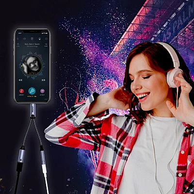 UNITEK מתאם USB-C ל-3.5 מ״מ + טעינה (M205A) – DAC ‎48kHz/16bit, PD עד 60W