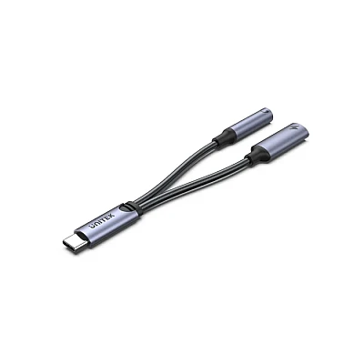 UNITEK מתאם USB-C ל-3.5 מ״מ + טעינה (M205A) – DAC ‎48kHz/16bit, PD עד 60W