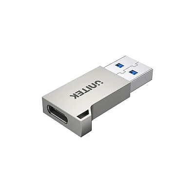 UNITEK מתאם USB-A ל-USB-C מסגסוגת אבץ (A1034NI) – 5Gbps + QC 3.0 UNITEK מתאם USB-A ל-USB-C מסגסוגת אבץ (A1034NI) – 5Gbps + QC 3.0