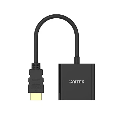מתאם UNITEK Y-6333 ‏HDMI ל-VGA עם אודיו ‎3.5 מ״מ