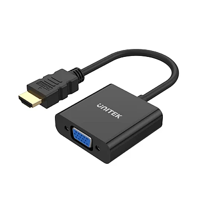 מתאם UNITEK Y-6333 ‏HDMI ל-VGA עם אודיו ‎3.5 מ״מ