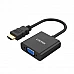 מתאם UNITEK Y-6333 ‏HDMI ל-VGA עם אודיו ‎3.5 מ״מ