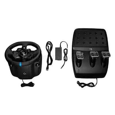 הגה מרוצים + דוושות Logitech G923 לקונסולות PS4 / PS5 ול-PC