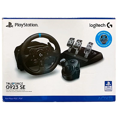 הגה מרוצים + דוושות + ידית הילוכים Logitech G923 לקונסולות PS4 / PS5 ול-PC הגה מרוצים + דוושות + ידית הילוכים Logitech G923 לקונסולות PS4 / PS5 ול-PC