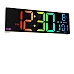 שעון קיר דיגיטלי עם תאורת RGB ושלט | Dragon GPDRA DCRGW