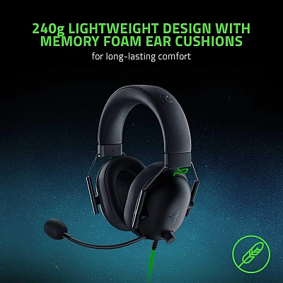 Razer BlackShark V2 X רייזר אוזניות גיימינג חוטיות (צבע שחור)
