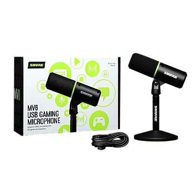 Shure MV6 – מיקרופון USB גיימינג מקצועי