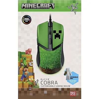 עכבר גיימינג רייזר Razer Cobra Minecraft Edition עכבר גיימינג רייזר Razer Cobra Minecraft Edition