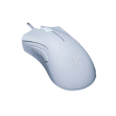 Razer DeathAdder Essential – עכבר גיימינג חוטי בצבע לבן (Mercury White)