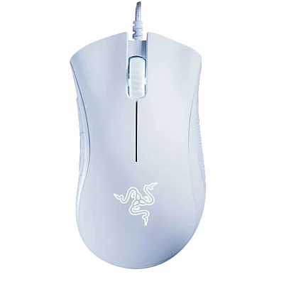 Razer DeathAdder Essential – עכבר גיימינג חוטי בצבע לבן (Mercury White)