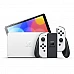קונסולת Nintendo Switch OLED 64GB – נינטנדו סוויץ’ לבן כולל מגן מסך זכוכית