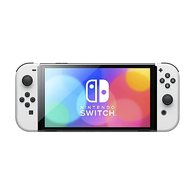 קונסולת Nintendo Switch OLED 64GB – נינטנדו סוויץ’ לבן כולל מגן מסך זכוכית קונסולת Nintendo Switch OLED 64GB – נינטנדו סוויץ’ לבן כולל מגן מסך זכוכית