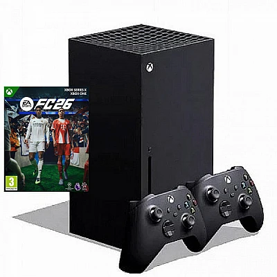 Xbox Series X 1TB Bundle + שני שלטים + EA SPORTS FC 26. שנתיים אחריות יבואן רשמי