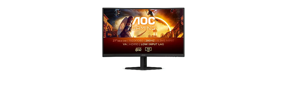 מסך גיימינג קעור AOC C27G4ZXE בגודל 27 אינץ' עם 280Hz